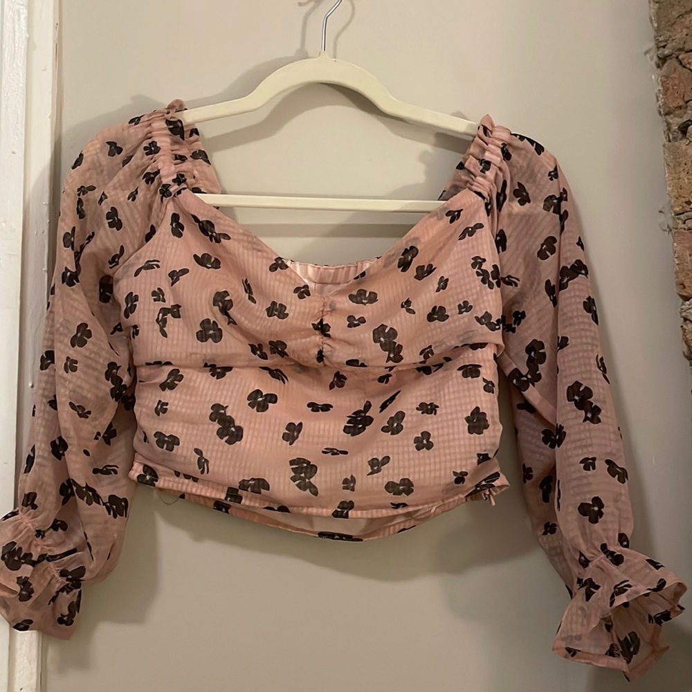 Leith flower crop top
